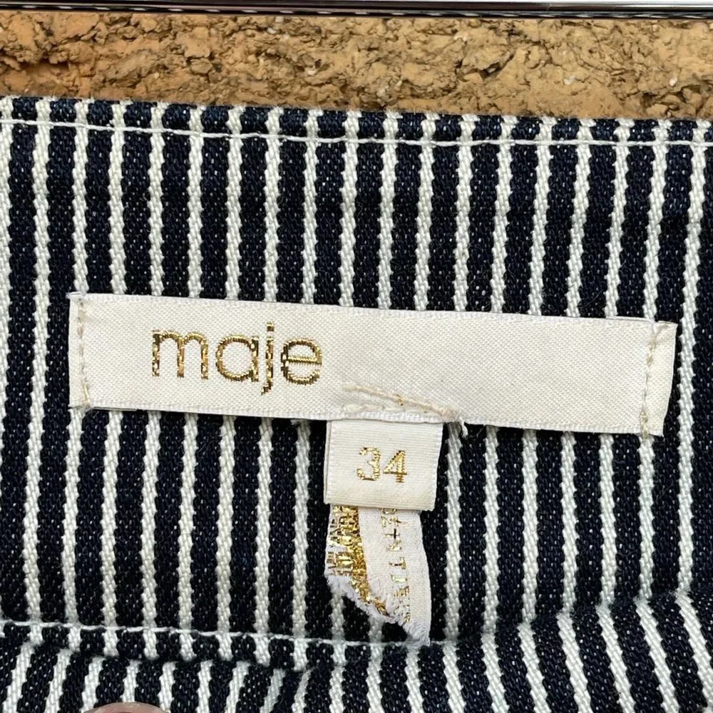 Maje wide leg denim trousers size 4 - Picture 7 of 12